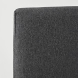 Duo de chaises Gris foncé Bois/Tissu - PISE