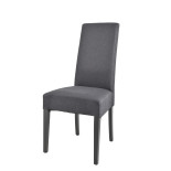 Duo de chaises Gris foncé Bois/Tissu - PISE