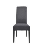 Duo de chaises Gris foncé Bois/Tissu - PISE