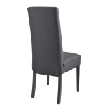 Duo de chaises Gris foncé Bois/Tissu - PISE
