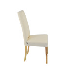 Duo de chaises Ivoire Bois/Tissu - PISE